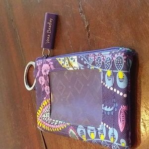 Vera Bradley coin purse with key chain